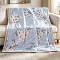 thumbnail image 5 of Yardvibe Cooling Comforter Twin Size, Flower Print Breathable Summer Comforter for Hot Sleepers & Night Sweats, Silky Smooth Cooling Blanket, Blue (A), 5 of 8