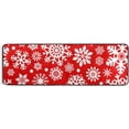 thumbnail image 5 of Dreamtimes White Snowflakes Hallway Runner Rug 2'x6' Kitchen Rug with Rubber Backing Red Christmas Non Slip Entryway Rug Runner Washable Soft Area Rug for Hallway Bedroom Kitchen Decor, 5 of 6