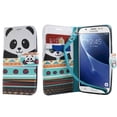thumbnail image 4 of for 5.5" Samsung Galaxy J7 2016 Case Phone Case Mosaic Grip Grained Wallet Hybrid Kick stand Purse Screen Flip Cover Panda, 4 of 4