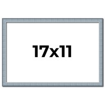 17x11 Frame Blue Scuffed Farm Board Solid Wood Picture Frame Width 0.75 Inches | Interior Depth 0.5