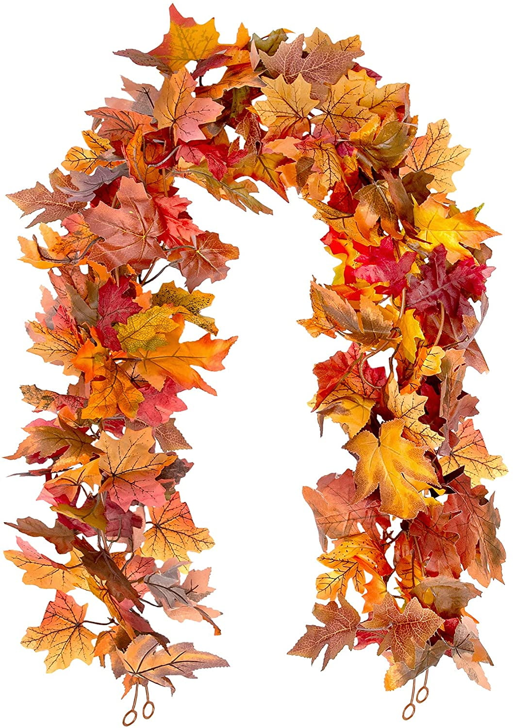 SJUNJIE 2 Pièces Deco Automne Artificial Maple Leaf Garland