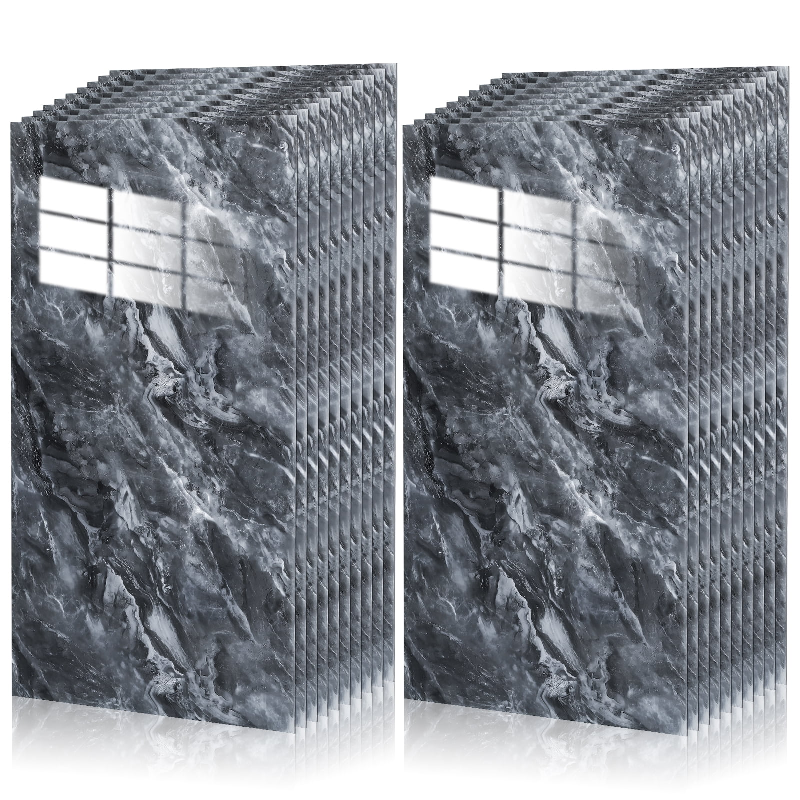 NIAIZEK 20 Pcs 1x2ft Self-Adhesive Marble Shower Panels - Waterproof Wall Stickers for Kitchen & Bathroom
