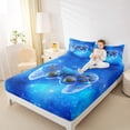 thumbnail image 4 of Homewish Dreamy Blue Queen Sheet Sets,Game Console Flat Sheet,Gamer Gaming Queen Fitted Sheet For Boys,Breathable Bedroom Decorative,4 Pieces, 4 of 7