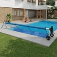 thumbnail image 6 of Aluminum Pool Cover Reel System,Heavy-Duty Solar Cover Reel with Hand Crank, 6 Straps & Clips, Wheels – Fits Inground Rectangular/Kidney/Oyster Pools, Rust-Proof, 6 of 6