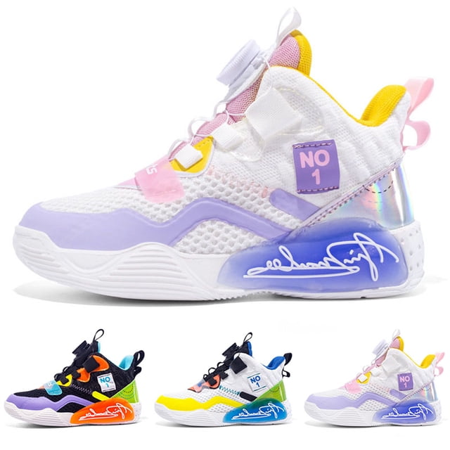 Zapatillas de baloncesto para niños y jóvenes, antideslizantes, para niñas y niños, zapatillas de deporte de caña alta, zapatillas de deporte escolares