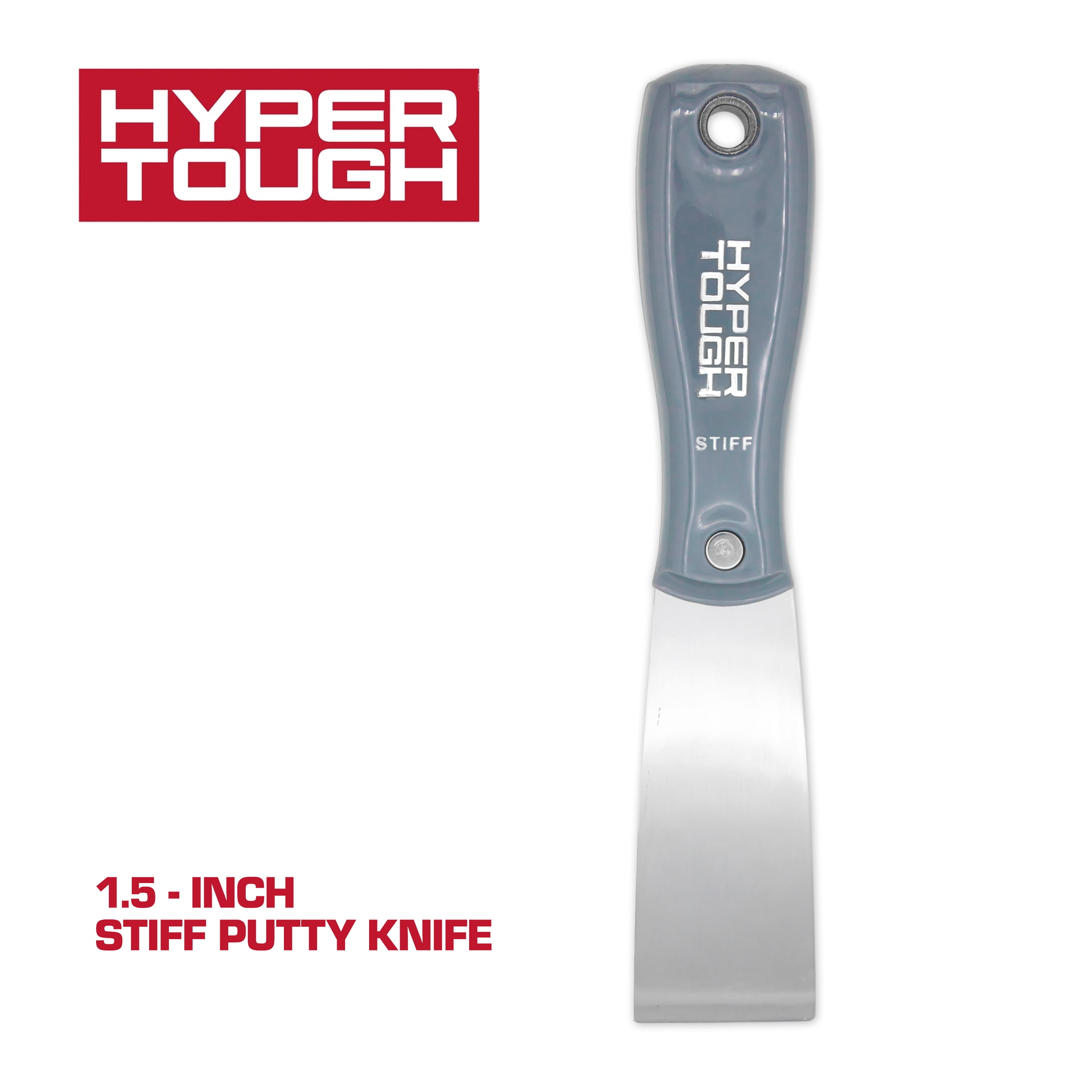 Hyper Tough 1.5-Inch Stiff Putty Knife with Ergonomic Handle