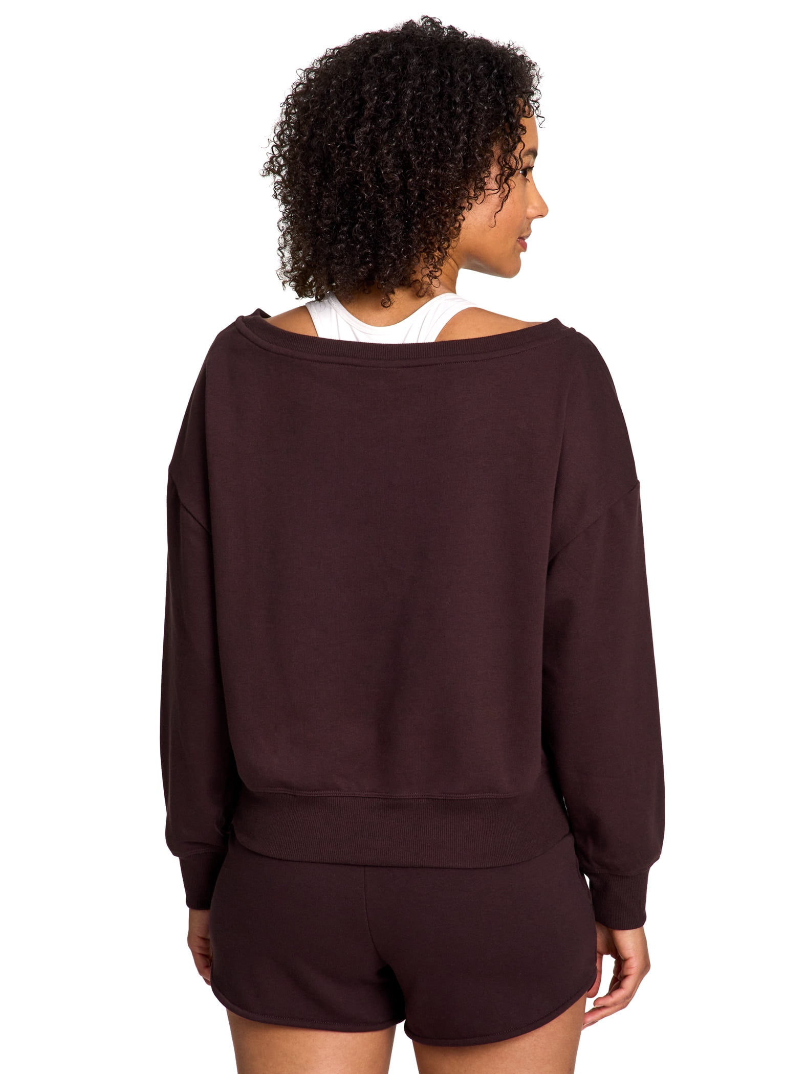 Reebok Women's Studio Off the Shoulder Sweatshirt, Sizes XS-XXXL
