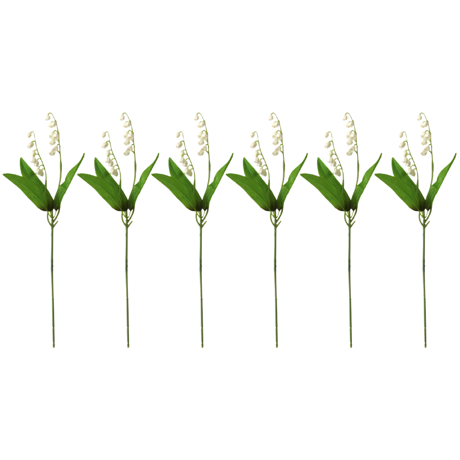 Sugeryy 6pcs Artificial Lily of The Valley Flowers Bush for Home Garden