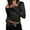 Black Shirts, variant on CAIVO Womens Off The Shoulder Tops Summer Blouse Double Lined Tight Long Sleeve Shirt Ruched Mesh Crop Tops Summer Blouse Going Out Tops Summer Blouse Fashionable Solid Color Back To School Dailywear
