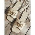 thumbnail image 5 of Korean Style Flat Sandals For Women Summer Beach Slippers With Open Toe New Autumn Knitted Roman Sandals Fashionable Ladies‘ Shoes For Skirts Beach Or Holiday, 5 of 7