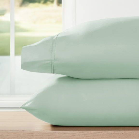 Noble Linens 2 Piece Pillow Case Set, Aqua, King