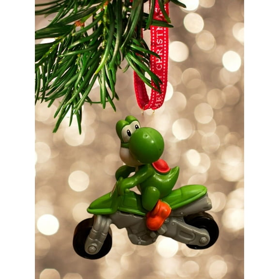 Ornament Nintendo Super Mario Yoshi On Bike Figure Figurine Charm Dangler Gift1
