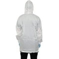 thumbnail image 4 of Colad White Lightweight Durable Nylon Protective Spray Paint Lab Coat (XX-Large), 4 of 6