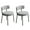 Gray, variant on Furniliving Modern Dining Chairs Set of 2, Upholstered Dining Room Chairs with Black Metal Legs, Curved Backrest, Round Thicken Kitchen Chairs for Dining Room, Island, Faux-Teddy, Gray