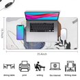 thumbnail image 5 of Long Mouse Pads for Desk,Blue Boho Abstract and Plant Pattern Desk Mats on Top Of Desks, Desk Mouse Pad Extra Large with 3mm Non-Slip Base and Stitched Edge for Gaming,Office,Work,Home 35.4"x15.7", 5 of 6