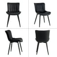 thumbnail image 5 of YOUNIKE Upholstered Dining Chairs Set of 4 PU Leather Wingback Modern Kitchen Dining Room Chair, Black, 5 of 6