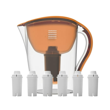 

Drinkpod Ultra Premium Alkaline Water Pitcher - 3.5L Pure Healthy Water Ionizer. Includes 6 Alkaline Water Filters