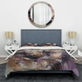 thumbnail image 3 of Designart "Lavender Enchanted Essence" Abstract Marble Bedding Covert Set - Modern Purple Abstract Bed Set With 1 Sham, 3 of 6