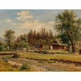 thumbnail image 2 of Ludwig Halauska 18x15 Black Ornate Wood Framed Double Matted Museum Art Print Titled - View of the Village of Tutschach Near Aflenz, 2 of 5