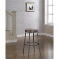thumbnail image 2 of Bowery Hill 25" Backless Metal and Hardwood Counter Stool in Slate Grey Oak, 2 of 5