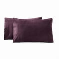 thumbnail image 2 of BNM Solid Flannel Cotton Pillowcases, Set of 2, King, Purple, 2 of 6