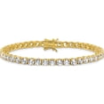 thumbnail image 3 of Sterling Silver Gold-Tone 4Mm Cz 7.5In Tennis Bracelet (Width 5.25) (Length 8) - Jbsp, 3 of 5