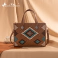 thumbnail image 7 of Montana West Women's Aztec Leather Tote Bag Set with Wallet Stylish Handbag for Everyday Use, Brown, 7 of 7