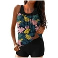 thumbnail image 3 of FDGIU ‌2025 Trendy Women's Floral Tankini Swimwear Set, Modest Athletic Bathing Suit with Shorts, Tummy Control Two Piece Swimsuits for Beach & Pool;High Waisted Swimsuit, 3 of 6
