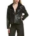 thumbnail image 3 of Elie Tahari womens  The Malinda Moto Jacket, XL, Black, 3 of 4