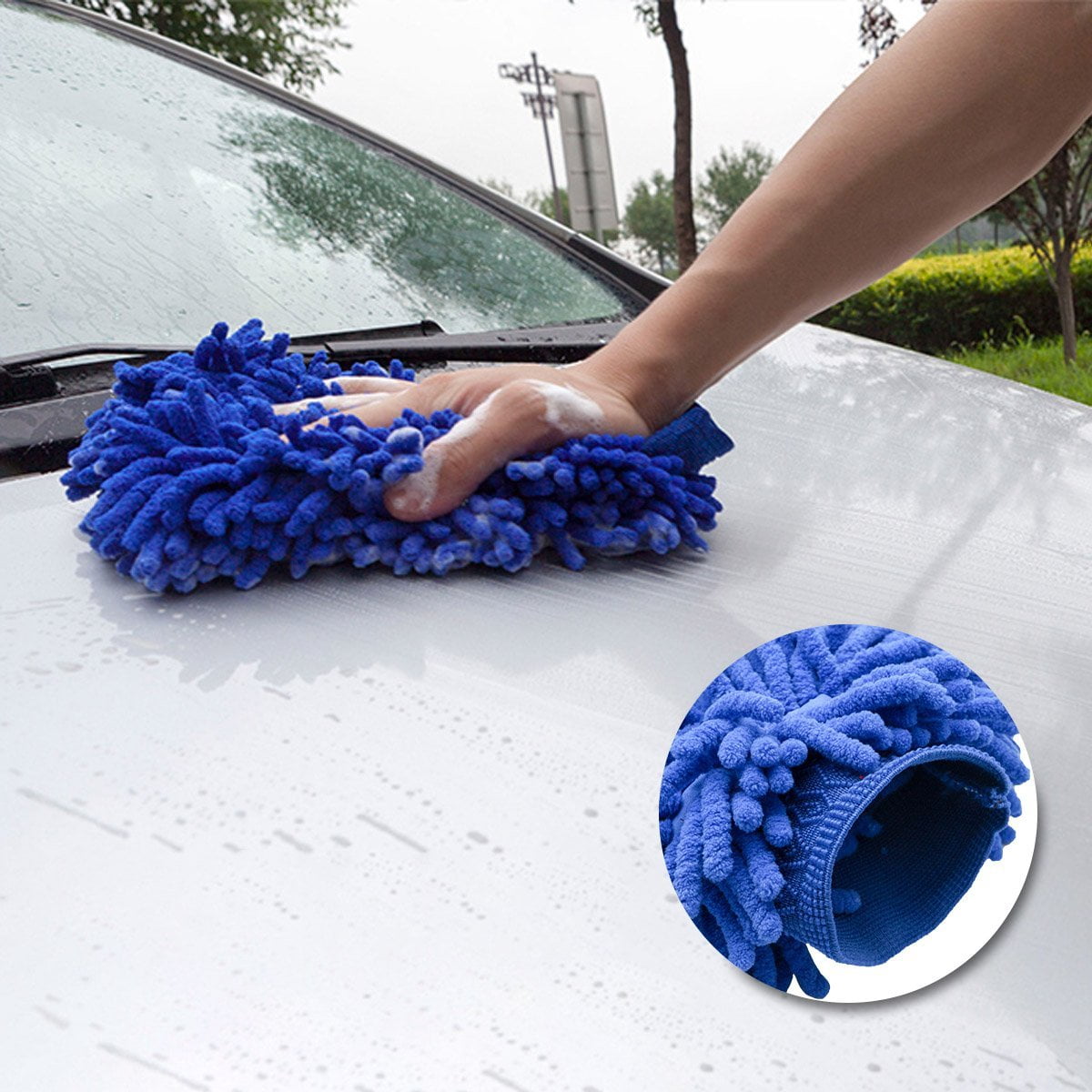 Car Washing Mitt, 9.5"x6.7" Premium Chenille Microfiber Car Washing Mitt, 9.5"x6.7" Premium Chenille Microfiber
