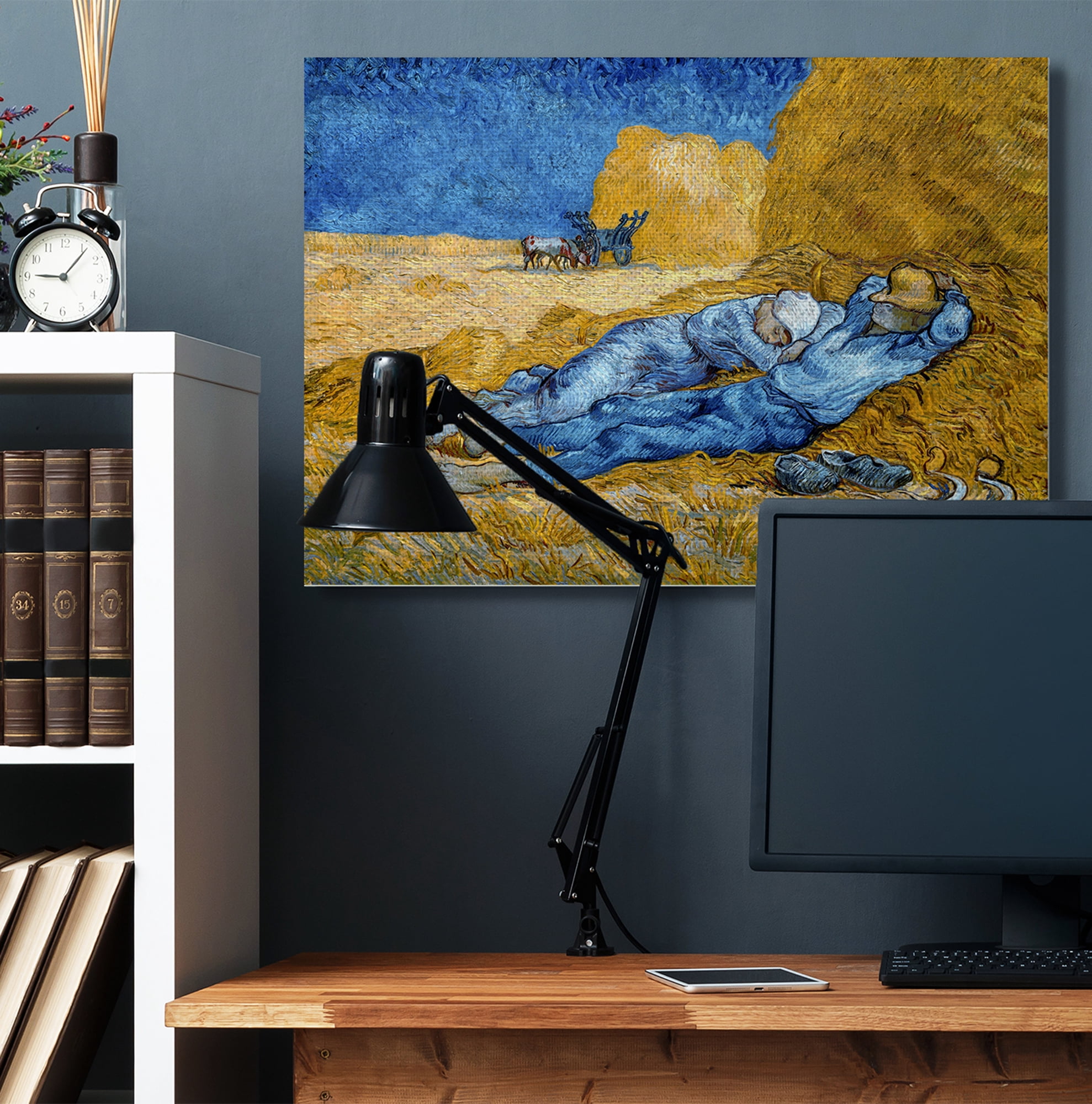 Stupell Home Décor Break Time Yellow Blue Classical Painting Canvas Wall Art by Vincent Van Gogh