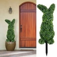 thumbnail image 2 of Artificial Bunny-Shaped Topiary Tree,Bunny Topiary,Green Artificial Bunny-Shaped Topiary Tree Pot Fake Easter Bunny Plant,Easter Rabbit Boxwood Topiaries Plant for Easter Porch Decor Outdoor/Indoor, 2 of 6