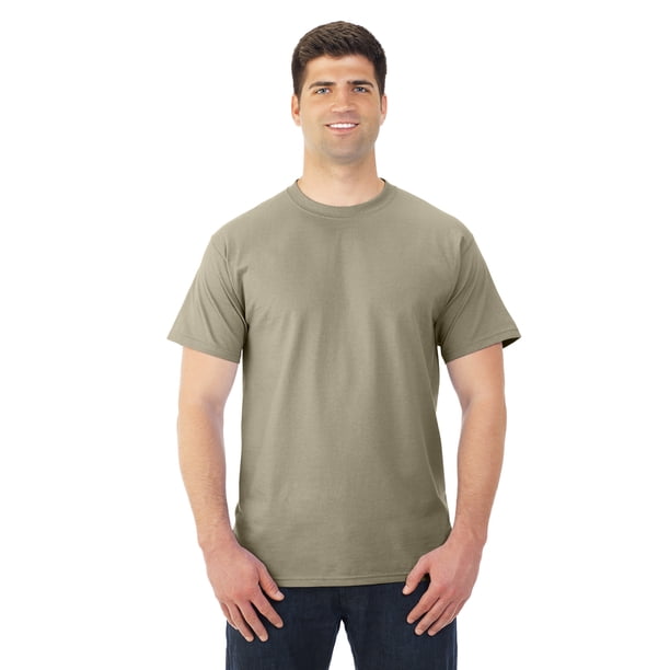 Fruit Of The Loom Mens Lofteez HD ShortSleeve TShirt, 4XL, Khaki