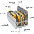 thumbnail image 5 of Caraway Nonstick Ceramic Bakeware Set (11 Pieces) - Baking Sheets, Assorted Baking Pans, Cooling Rack, & Storage - Aluminized Steel Body - Marigold, 5 of 6
