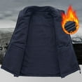 thumbnail image 6 of VBTAPA Big and Tall Vests for Men Reversible Sleeeveless Cargo Jacket Winter Warm Fleece Lined Fishing Travel Vest Blue L, 6 of 8