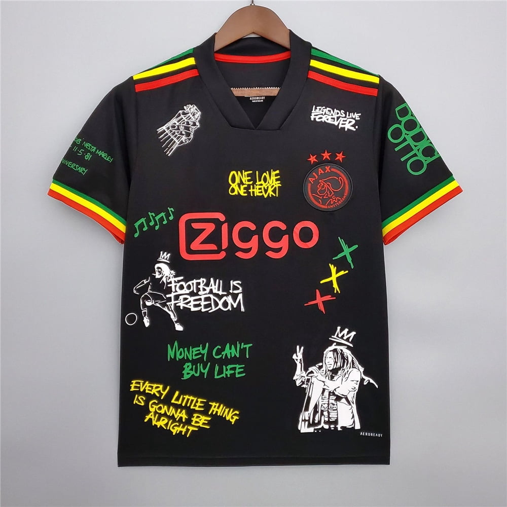 21/22 Ajax 3rd Bob Marley Special Edition Jersey Football Shirts