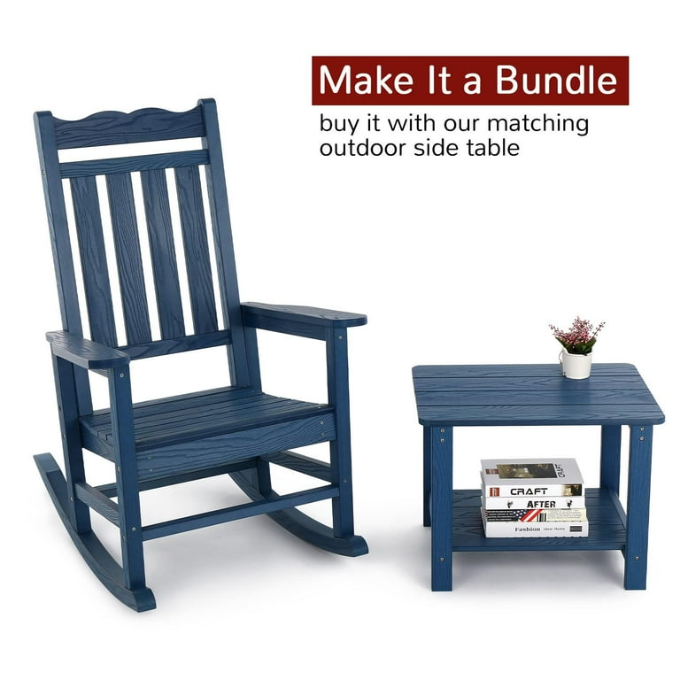 Stoog Outdoor Patio Rocking Chairs Set of 2 All Weather Graden