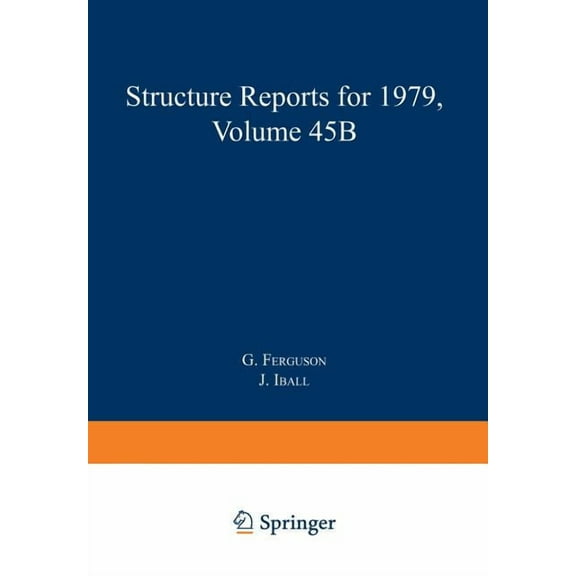 Structure Reports B Organic Section, Book 45, (Paperback)