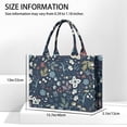 thumbnail image 3 of Large Capacity Tote Bag,Pioneer Flower Floral Print Pattern Handbag Fashion Luxury Tote Bag,15.7"x13"x 5.1" Inches,Laptop Compatible, 3 of 6