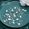 thumbnail image 2 of Leaf Bride Wedding Hair Vine Flower Bridal Headpieces Pearl Hair Accessories for Women and Girls (7.7 Inches), 2 of 4