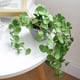 thumbnail image 1 of Plantas falsas Plantas colgantes artificiales Plantas de eucalipto falsas en macetas Paquete de 2 enredaderas verdes en maceta simple para decoración interior y exterior del hogar, 1 of 5