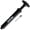 Black, variant on Spalding 8" Basketball Aluminum Dual Action Pump - Yellow