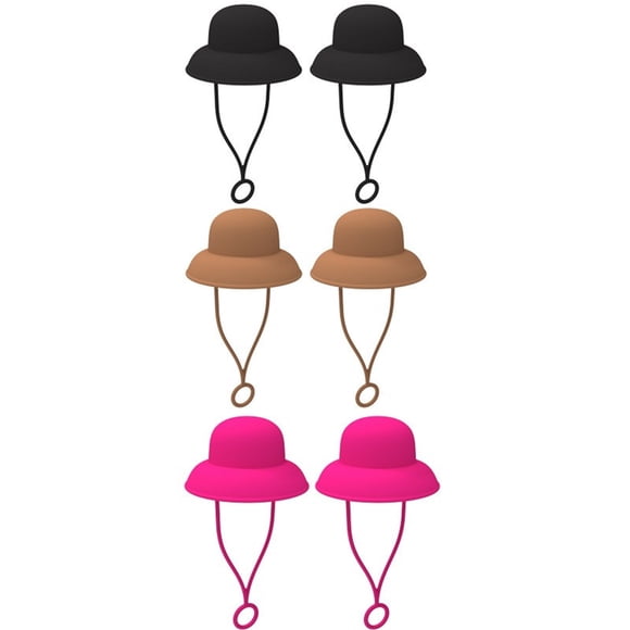 MVRLSH Straws Creative Hat Hat Ice Cup Car Cup Cap Food Grade Silicone Glass Stopper Decorative Cap