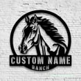thumbnail image 4 of Craftnamesign Custom Horse Ranch Metal Wall Art LED Light, Custom Horse Name Sign, 4 of 5