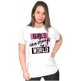 thumbnail image 3 of Girls Can Change World Feminism Equal Womens Slim Fit Graphic Tee Brisco Brands M, 3 of 5