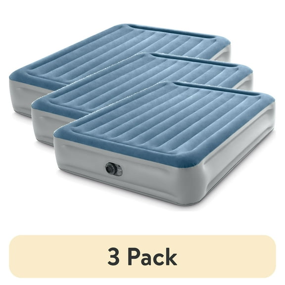 (3 pack) Intex 15" Essential Rest Dura-Beam Airbed Mattress with Internal Pump included - FULL