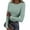 CD04_Light Green, variant on Resicozy Womens Long Sleeve Solid Color Crewneck Ribbed T-Shirt Fitted Casual Fashion Basic Tops Dark Gray L