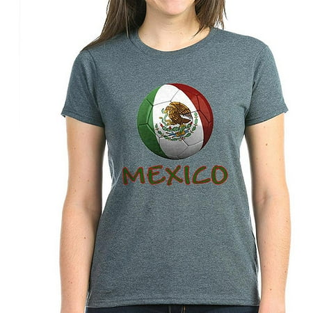 CafePress Womens Mexico Flag Soccer Ball T-Shirt