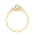 thumbnail image 2 of Rosec Jewels Certified Moissanite Engagement Ring with Double Halo - D-VS1 Grade, 18K Yellow Gold, US 12.50, 2 of 8