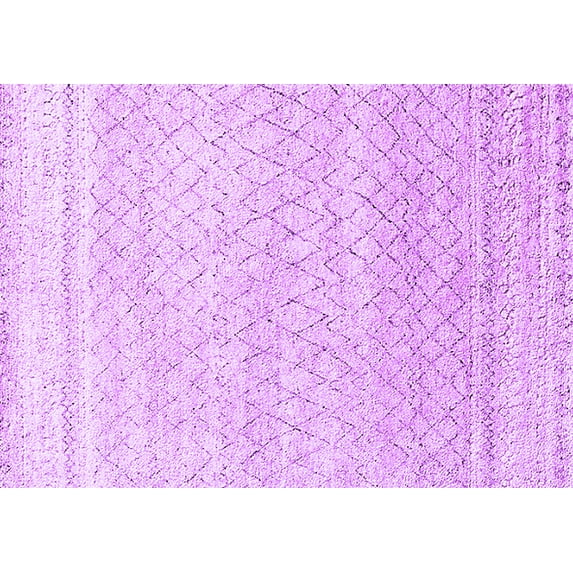 Ahgly Company Indoor Rectangle Solid Purple Modern Area Rugs, 7' x 9'